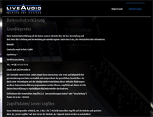 Tablet Screenshot of liveaudio.tv